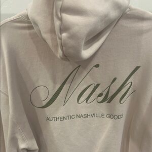 Men's cream Nashville Hoodie with Logo